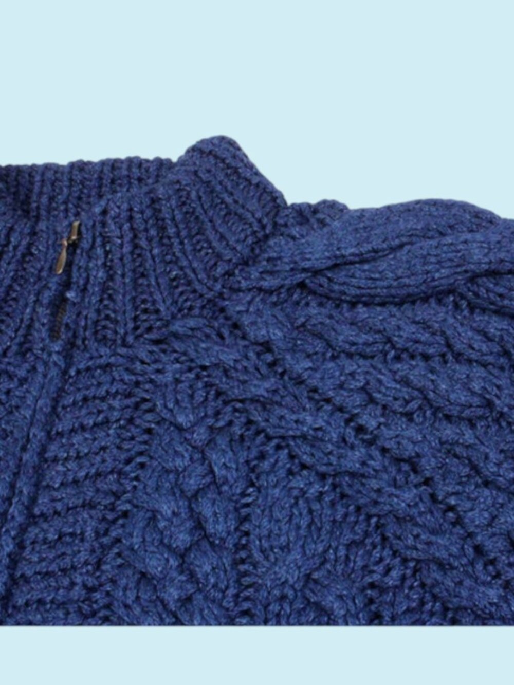 Ulla Johnson Zari Cardigan Size M/L Blue Knit Full Zip Textured Cotton Sweater - Picture 12 of 12
